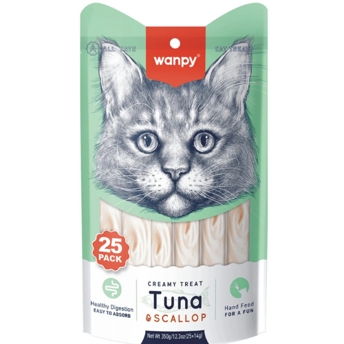 Wanpy Ton&Deniz Taraklı 25*14 gr Krema Kedi Ödülü 